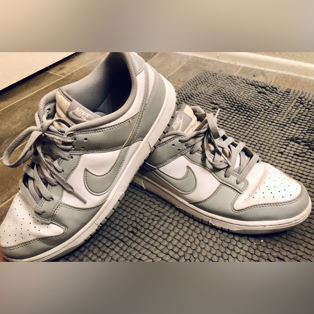 Nike Dunk Low Sneakers in Gray and White Men’s Size 12 Shoes